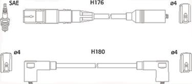 Hitachi 134766 - Комплект проводов зажигания autosila-amz.com