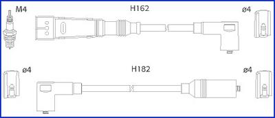 Hitachi 134704 - Комплект проводов зажигания autosila-amz.com