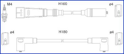 Hitachi 134705 - Комплект проводов зажигания autosila-amz.com