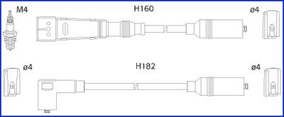 Hitachi 134706 - Комплект проводов зажигания autosila-amz.com