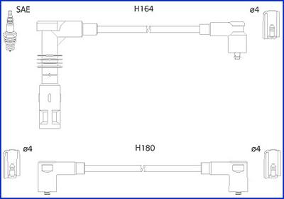 Hitachi 134700 - Комплект проводов зажигания autosila-amz.com