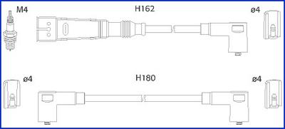 Hitachi 134784 - Комплект проводов зажигания autosila-amz.com