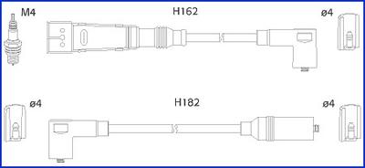 Hitachi 134785 - Комплект проводов зажигания autosila-amz.com
