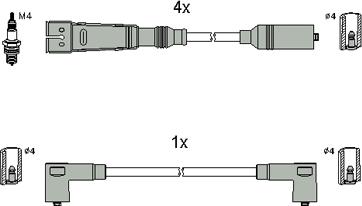 Hitachi 134786 - Комплект проводов зажигания autosila-amz.com