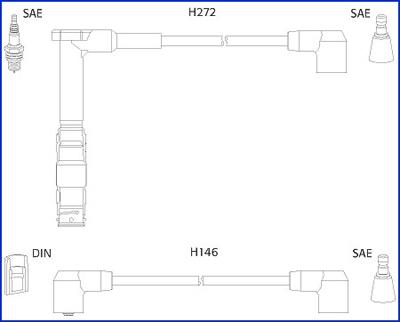 Hitachi 134777 - Комплект проводов зажигания autosila-amz.com