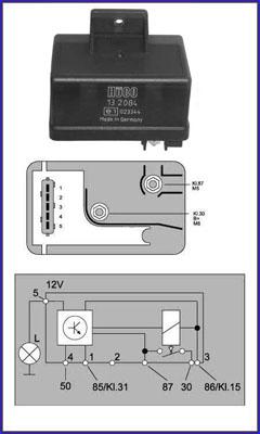 Hitachi 132084 - Реле, система накаливания autosila-amz.com