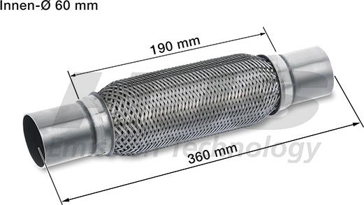 HJS 83 00 8599 - Гофрированная труба, выхлопная система autosila-amz.com