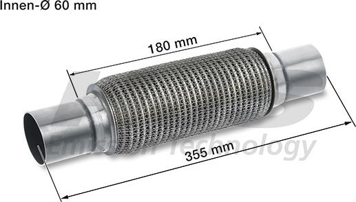 HJS 83 00 8598 - Гофрированная труба, выхлопная система autosila-amz.com