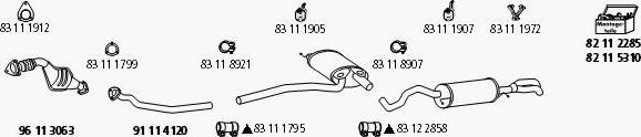 HJS Au_331 - Система выпуска ОГ autosila-amz.com