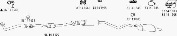 HJS Op_440 - Система выпуска ОГ autosila-amz.com