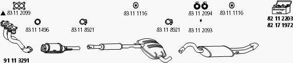 HJS Se_124 - Система выпуска ОГ autosila-amz.com