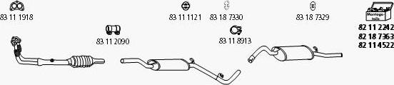 HJS Sk_36 - Система выпуска ОГ autosila-amz.com