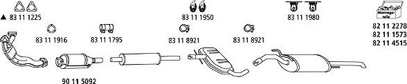 HJS VW_1003 - Система выпуска ОГ autosila-amz.com