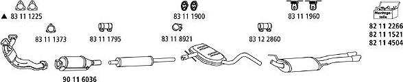 HJS VW_707 - Система выпуска ОГ autosila-amz.com