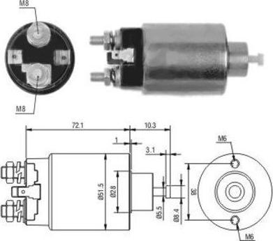 Hoffer 46094 - Тяговое реле, соленоид, стартер autosila-amz.com