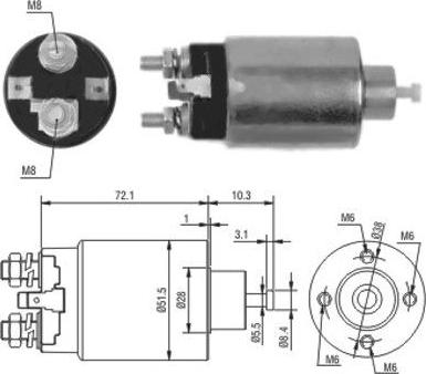 Hoffer 46095 - Тяговое реле, соленоид, стартер autosila-amz.com