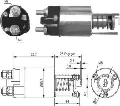 Hoffer 46045 - Тяговое реле, соленоид, стартер autosila-amz.com