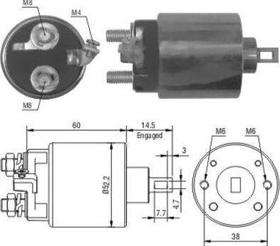 Hoffer 46056 - Тяговое реле, соленоид, стартер autosila-amz.com