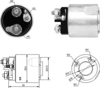 Hoffer 46062 - Тяговое реле, соленоид, стартер autosila-amz.com