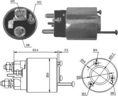 Hoffer 46018 - Тяговое реле, соленоид, стартер autosila-amz.com