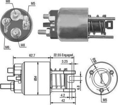 Hoffer 46080 - Тяговое реле, соленоид, стартер autosila-amz.com