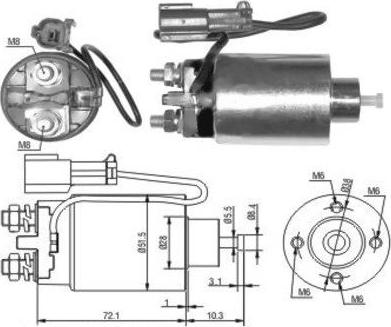 Hoffer 46039 - Тяговое реле, соленоид, стартер autosila-amz.com