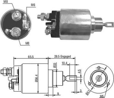 Hoffer 46035 - Тяговое реле, соленоид, стартер autosila-amz.com