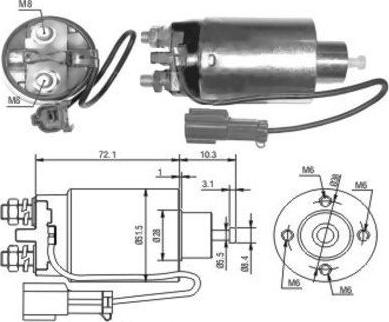 Hoffer 46038 - Тяговое реле, соленоид, стартер autosila-amz.com