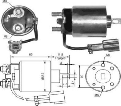 Hoffer 46023 - Тяговое реле, соленоид, стартер autosila-amz.com