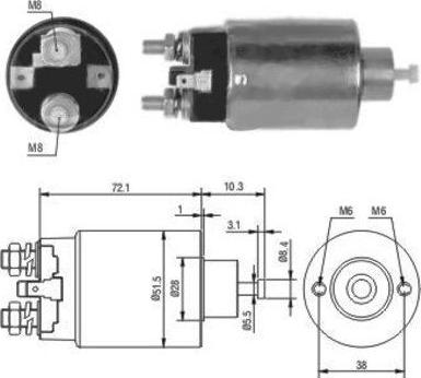 Hoffer 46027 - Тяговое реле, соленоид, стартер autosila-amz.com