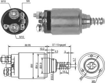 Hoffer 46191 - Тяговое реле, соленоид, стартер autosila-amz.com