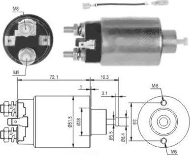 Hoffer 46142 - Тяговое реле, соленоид, стартер autosila-amz.com