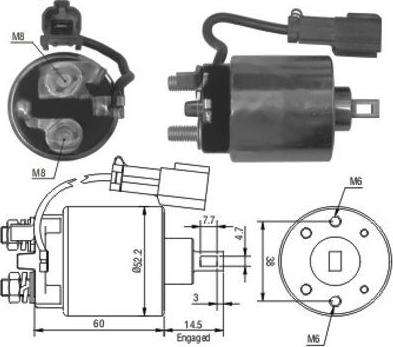 Hoffer 46150 - Тяговое реле, соленоид, стартер autosila-amz.com