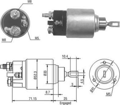 Hoffer 46153 - Тяговое реле, соленоид, стартер autosila-amz.com