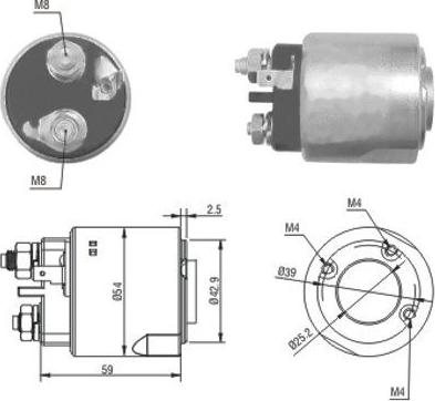 Hoffer 46160 - Тяговое реле, соленоид, стартер autosila-amz.com