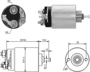 Hoffer 46104 - Тяговое реле, соленоид, стартер autosila-amz.com