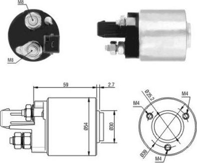 Hoffer 46105 - Тяговое реле, соленоид, стартер autosila-amz.com