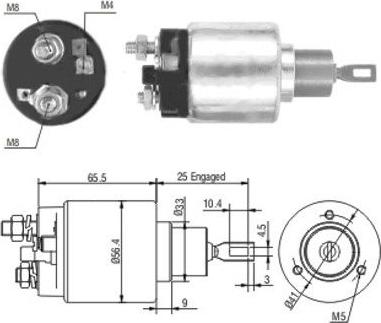 Hoffer 46108 - Тяговое реле, соленоид, стартер autosila-amz.com