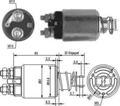 Hoffer 46119 - Тяговое реле, соленоид, стартер autosila-amz.com