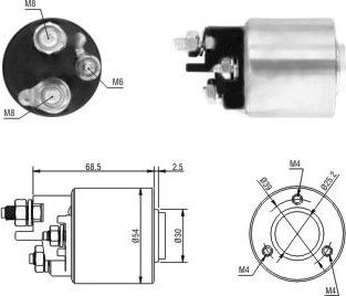 Hoffer 46113 - Тяговое реле, соленоид, стартер autosila-amz.com