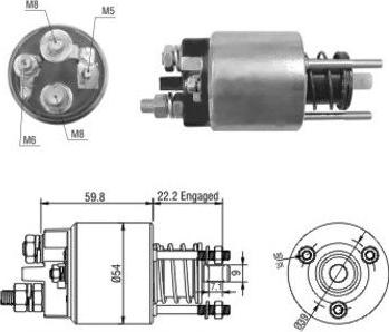 Hoffer 46134 - Тяговое реле, соленоид, стартер autosila-amz.com