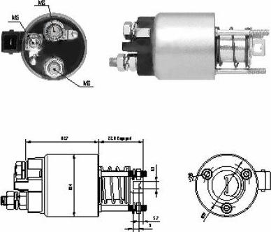 Hoffer 46136 - Тяговое реле, соленоид, стартер autosila-amz.com