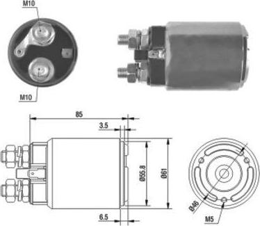 Hoffer 46120 - Тяговое реле, соленоид, стартер autosila-amz.com