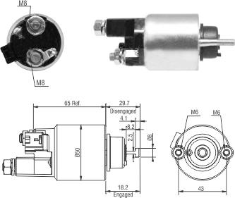 Hoffer 46298 - Тяговое реле, соленоид, стартер autosila-amz.com