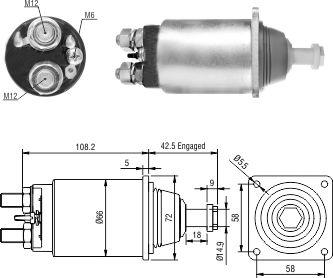 Hoffer 46251 - Тяговое реле, соленоид, стартер autosila-amz.com