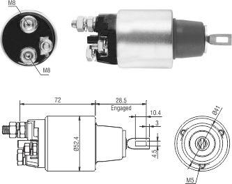 Hoffer 46286 - Тяговое реле, соленоид, стартер autosila-amz.com