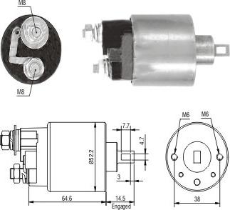 Hoffer 46235 - Тяговое реле, соленоид, стартер autosila-amz.com