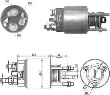 Hoffer 6646048 - Тяговое реле, соленоид, стартер autosila-amz.com