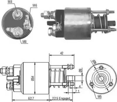 Hoffer 6646051 - Тяговое реле, соленоид, стартер autosila-amz.com