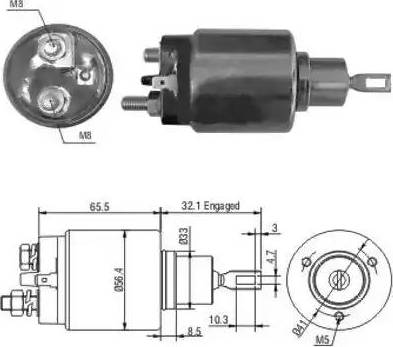 Hoffer 6646067 - Тяговое реле, соленоид, стартер autosila-amz.com